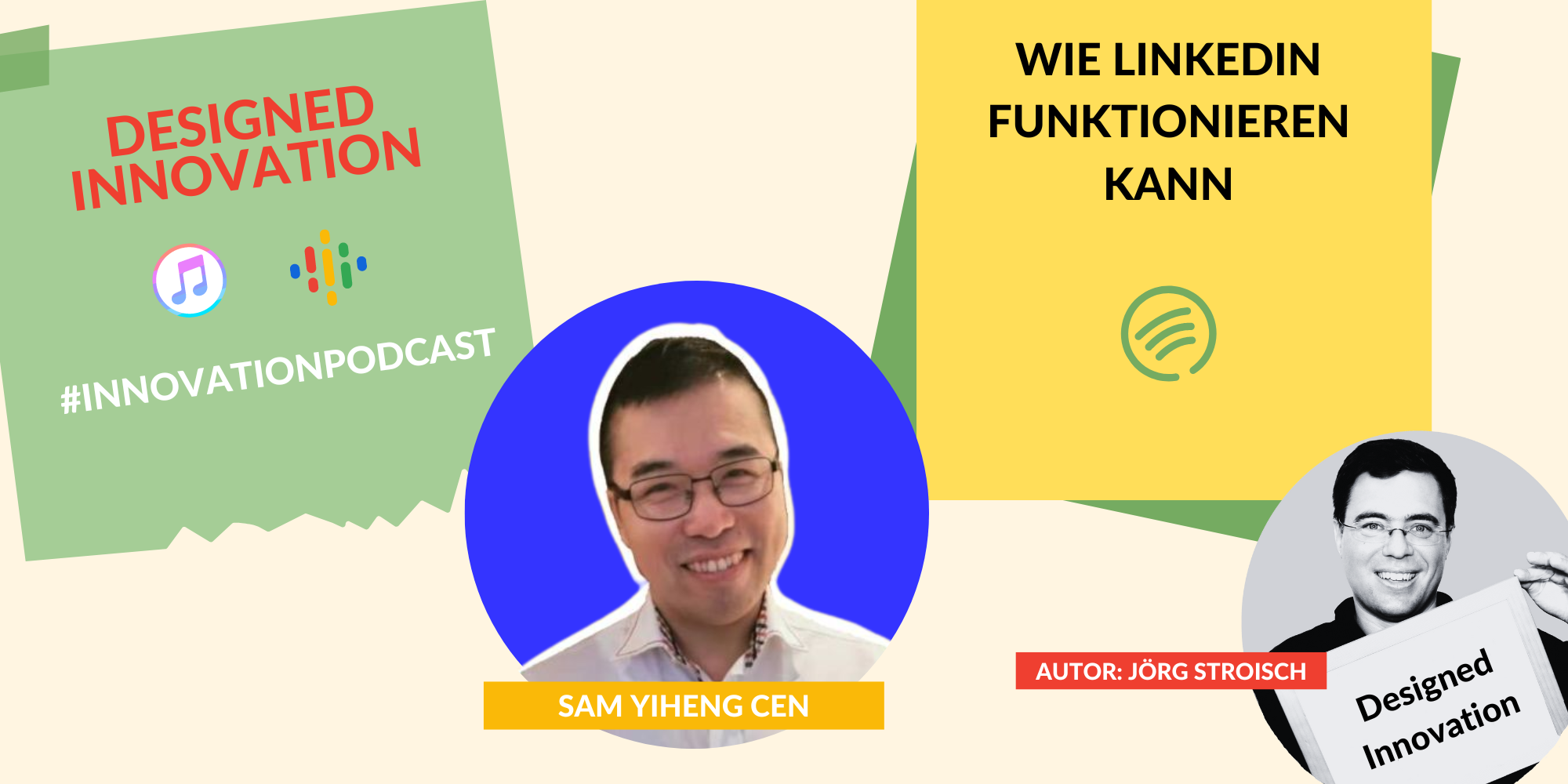 Sam erklärt in Episode des Podcasts Designed Innovation, wie er LInkedIn nutzt.